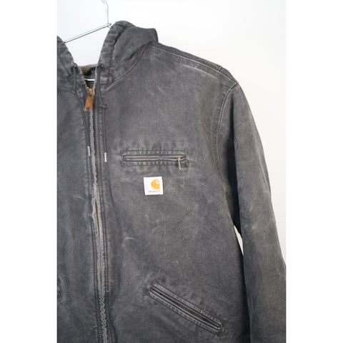 "Retail" Carhartt WJ141 BLK Sherpa Lined Canvas Full Zip Sierra Jacket Black XXL