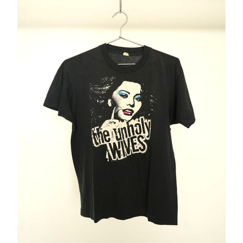 "Retail" Vintage Screen Stars The Unholy Wives Rock Band Tee Shirt Black L Single Stitch Goth Punk
