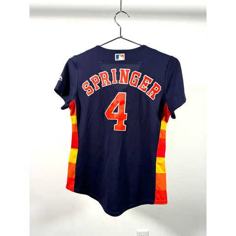 "Retail" Majestic MLB Cool Base Houston Astros George Springer Baseball Jersey S Women's