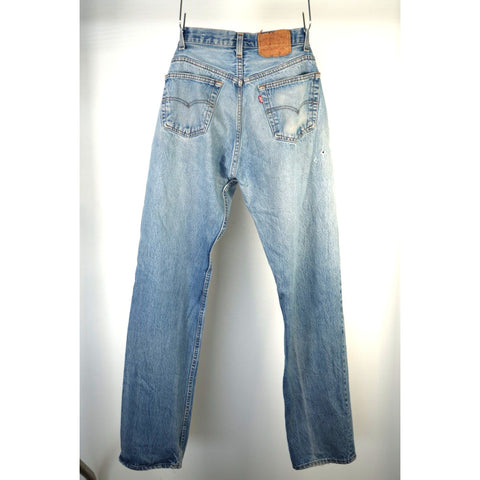 "Retail" Vintage Levi's Straight Leg Denim Jeans Light Blue 33x34