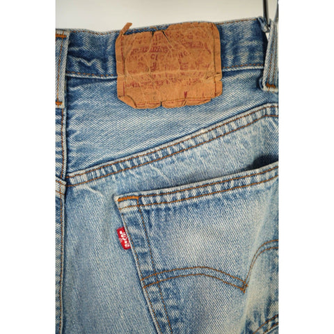 "Retail" Vintage Levi's Straight Leg Denim Jeans Light Blue 33x34