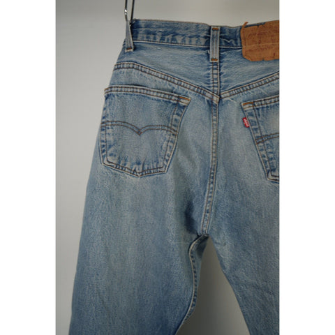 "Retail" Vintage Levi's Straight Leg Denim Jeans Light Blue 33x34