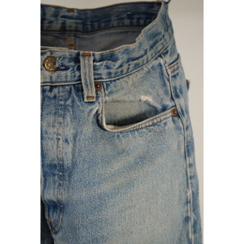 "Retail" Vintage Levi's Straight Leg Denim Jeans Light Blue 33x34