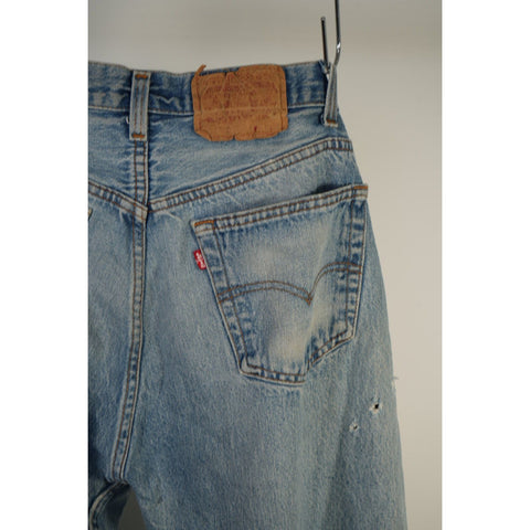 "Retail" Vintage Levi's Straight Leg Denim Jeans Light Blue 33x34