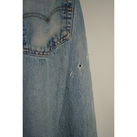 "Retail" Vintage Levi's Straight Leg Denim Jeans Light Blue 33x34