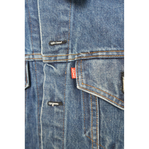 "Retail" VTG 70s Levi's 70505 0217 Denim Trucker Jacket Blue Size 40 Men's Made in USA