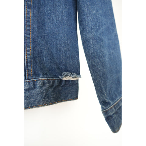 "Retail" VTG 70s Levi's 70505 0217 Denim Trucker Jacket Blue Size 40 Men's Made in USA