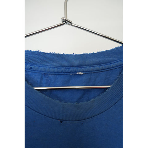 "Retail" Vintage 1999 Santana Supernatural Distressed Sleeveless Tee Shirt Blue