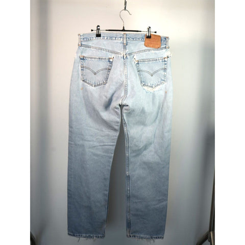 "Retail" Vintage 90s Levi's 501 Original Fit Distressed Straight Leg Denim Jeans 34x30.5