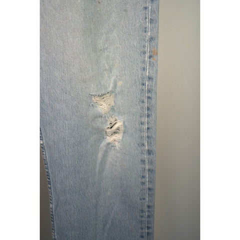 "Retail" Vintage 90s Levi's 501 Original Fit Distressed Straight Leg Denim Jeans 34x30.5