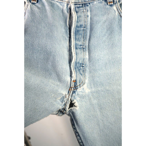 "Retail" Vintage 90s Levi's 501 Original Fit Distressed Straight Leg Denim Jeans 34x30.5