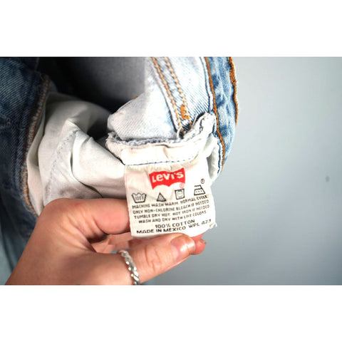 "Retail" Vintage 90s Levi's 501 Original Fit Distressed Straight Leg Denim Jeans 34x30.5