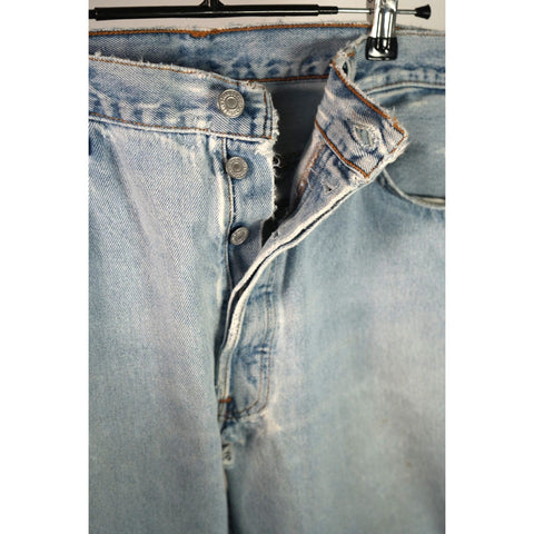 "Retail" Vintage 90s Levi's 501 Original Fit Distressed Straight Leg Denim Jeans 34x30.5