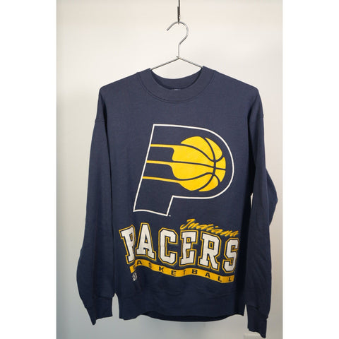 "Retail" Vintage Salem Sportswear NBA Indiana Pacers Pullover Sweatshirt Navy Large Made in USA