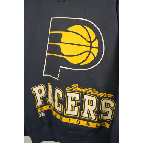 "Retail" Vintage Salem Sportswear NBA Indiana Pacers Pullover Sweatshirt Navy Large Made in USA