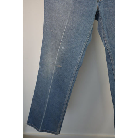 "Retail" Vintage Levi's Black Tab Slim Straight Denim Jeans Blue 39x31 Made in USA