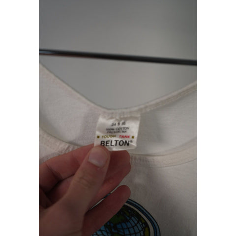 "Retail" Vintage Belton Pass It On Down Alabama Tour '90 Tank Top White Small