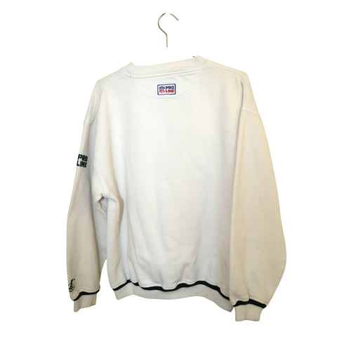 "Retail" Vintage NFL Pro Line Green Bay Packers Embroidered Pullover Sweatshirt White XL