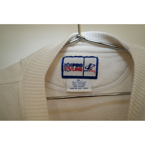 "Retail" Vintage NFL Pro Line Green Bay Packers Embroidered Pullover Sweatshirt White XL