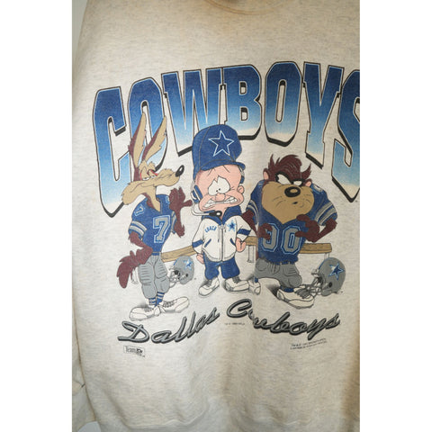 "Retail" VTG America's Favorite NFL Looney Tunes Dallas Cowboys Pullover Sweatshirt Large