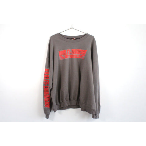 Harley-Davidson Motorcycles Route 66 Sweatshirt | Vintage 2XL Pullover Crewneck | Classic Biker Motorcycle Gear | Black Graphic USA Road Trip Sweater