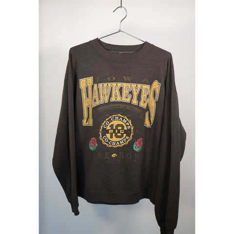 "Retail" Vintage 1991 IOWA Hawkeyes Rose Bowl Pullover Sweatshirt Black