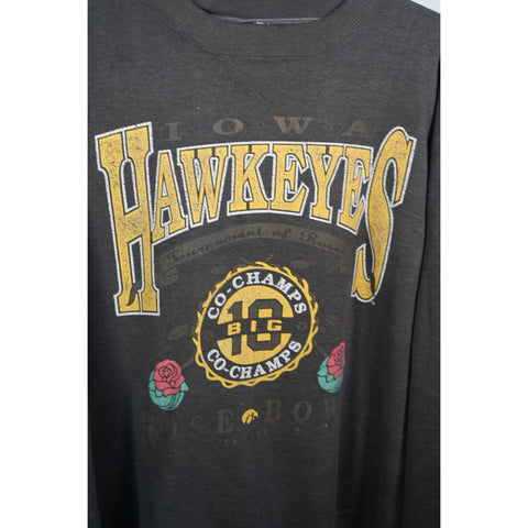 "Retail" Vintage 1991 IOWA Hawkeyes Rose Bowl Pullover Sweatshirt Black