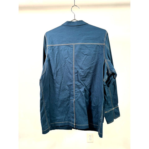 "Retail" Vintage Disney Mickey Mouse Front Hook Full Zip Utility Jacket Teal Size XL