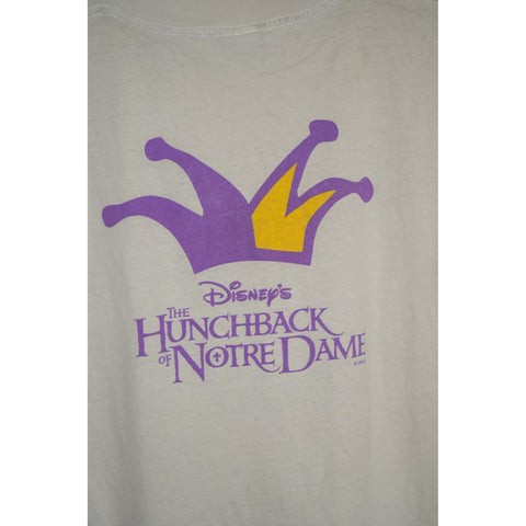 "Retail" Vintage Disney Hunchback Of Notre Dame Graphic Tee Shirt Beige Large Men's