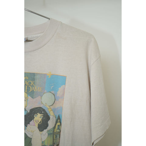 "Retail" Vintage Disney Hunchback Of Notre Dame Graphic Tee Shirt Beige Large Men's