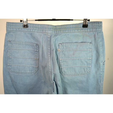 "Retail" Vintage Levi's White Tab Flare Baby Blue Jeans 34x29.5