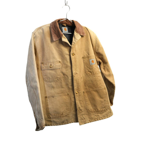 "Retail" Vintage Carhartt Blanket Lined Corduroy Collar Firm Duck Chore Coat Tan