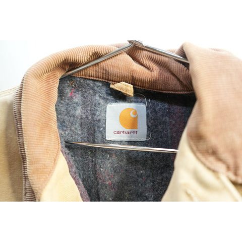 "Retail" Vintage Carhartt Blanket Lined Corduroy Collar Firm Duck Chore Coat Tan
