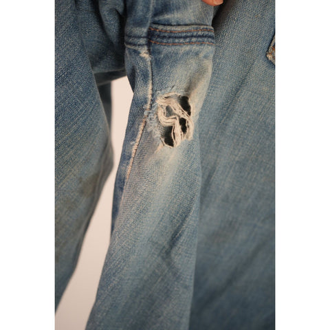 "Retail" Vintage Wrangler Medium Wash Bell Bottom Denim Jeans Blue 32x28.5