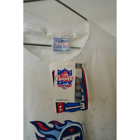 "Retail" Vintage All Sport NFL Tennessee Titans Frank Wycheck Tee Shirt White Medium NWT
