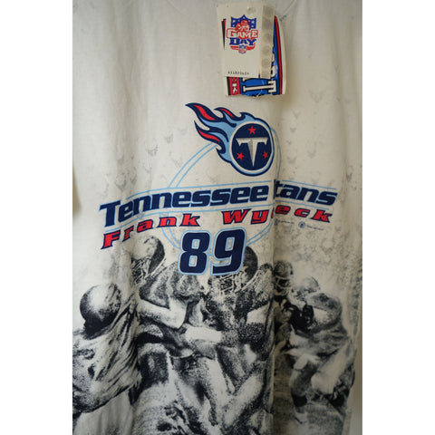 "Retail" Vintage All Sport NFL Tennessee Titans Frank Wycheck Tee Shirt White Medium NWT