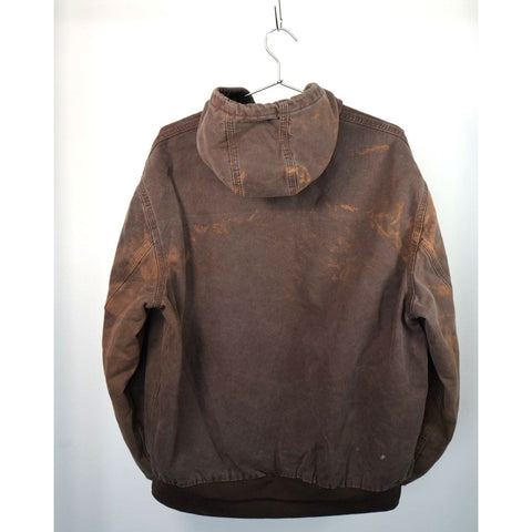 "Retail" Carhartt Quilt Lined Canvas Full Zip Active Jacket Dark Brown Large