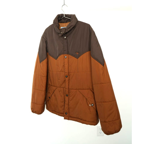 "Retail" Vintage Ocean Pacific Brown and Burnt Orange Puffer Jacket Size XL Men's