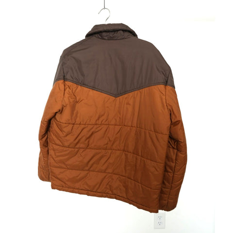 "Retail" Vintage Ocean Pacific Brown and Burnt Orange Puffer Jacket Size XL Men's