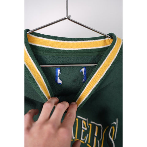 "Retail" Vintage 90s Logo 7 Green Bay Packers Crewneck Pullover Sweatshirt Green/Yellow