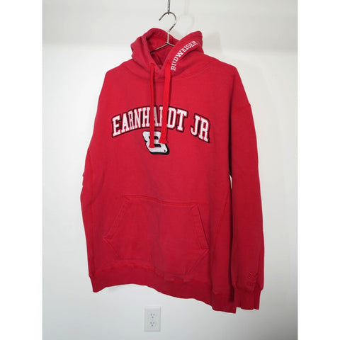 "Retail" Vintage Chase Authentics Earnhardt Jr #8 Budweiser Pullover Hoodie Red XL Men's