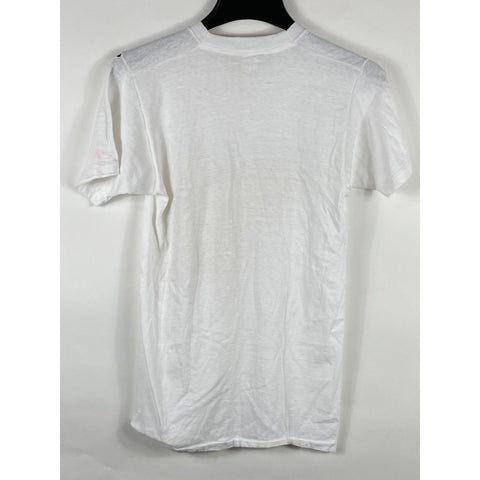 "Retail" Vintage FOTL Elvis Presley Tee Shirt White M Made in USA Distressed
