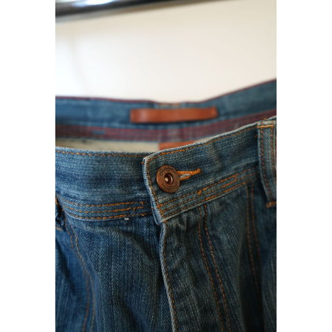 "Retail" Vintage Sean John Stitched Double Knee Baggy Denim Jeans 32x31 Men's