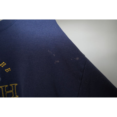 "Retail" Vintage Pooh Winnie The Pooh Embroidered Crewneck Pullover Sweatshirt Navy Blue
