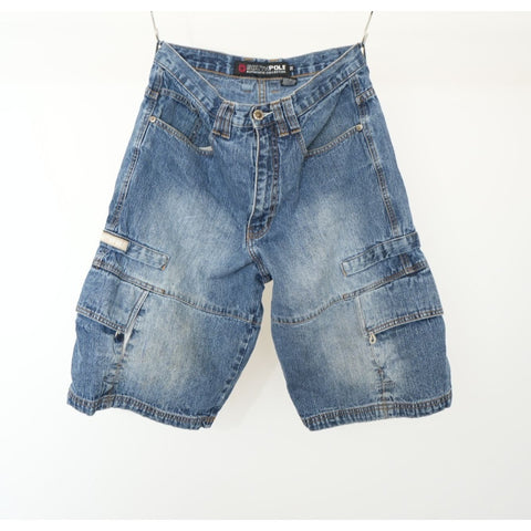 "Retail" Vintage Y2K Southpole Hip Hop Baggy Cargo Denim Jeans Blue W30 Men's