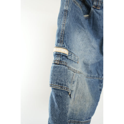 "Retail" Vintage Y2K Southpole Hip Hop Baggy Cargo Denim Jeans Blue W30 Men's