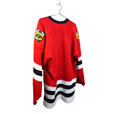 "Retail" Vintage Chicago Blackhawks NHL Ice Hockey Mesh Jersey Shirt Men's
