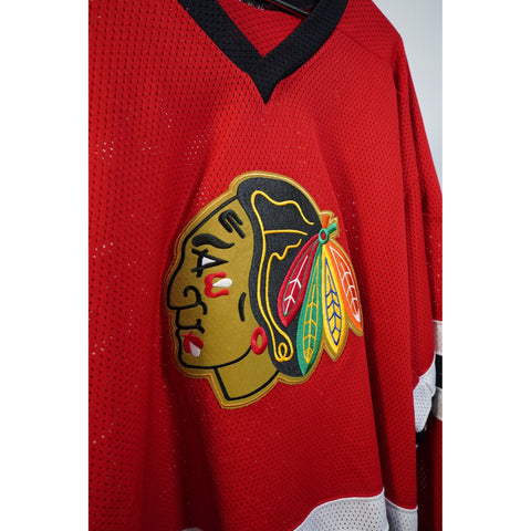 "Retail" Vintage Chicago Blackhawks NHL Ice Hockey Mesh Jersey Shirt Men's