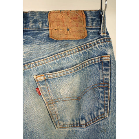 "Retail" Vintage Levi's Paint 501 Splattered Button-Fly Straight Leg Denim Jeans 34x31.5