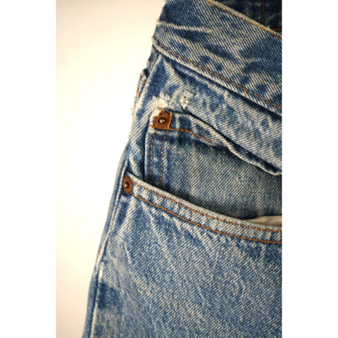 "Retail" Vintage Levi's Paint 501 Splattered Button-Fly Straight Leg Denim Jeans 34x31.5